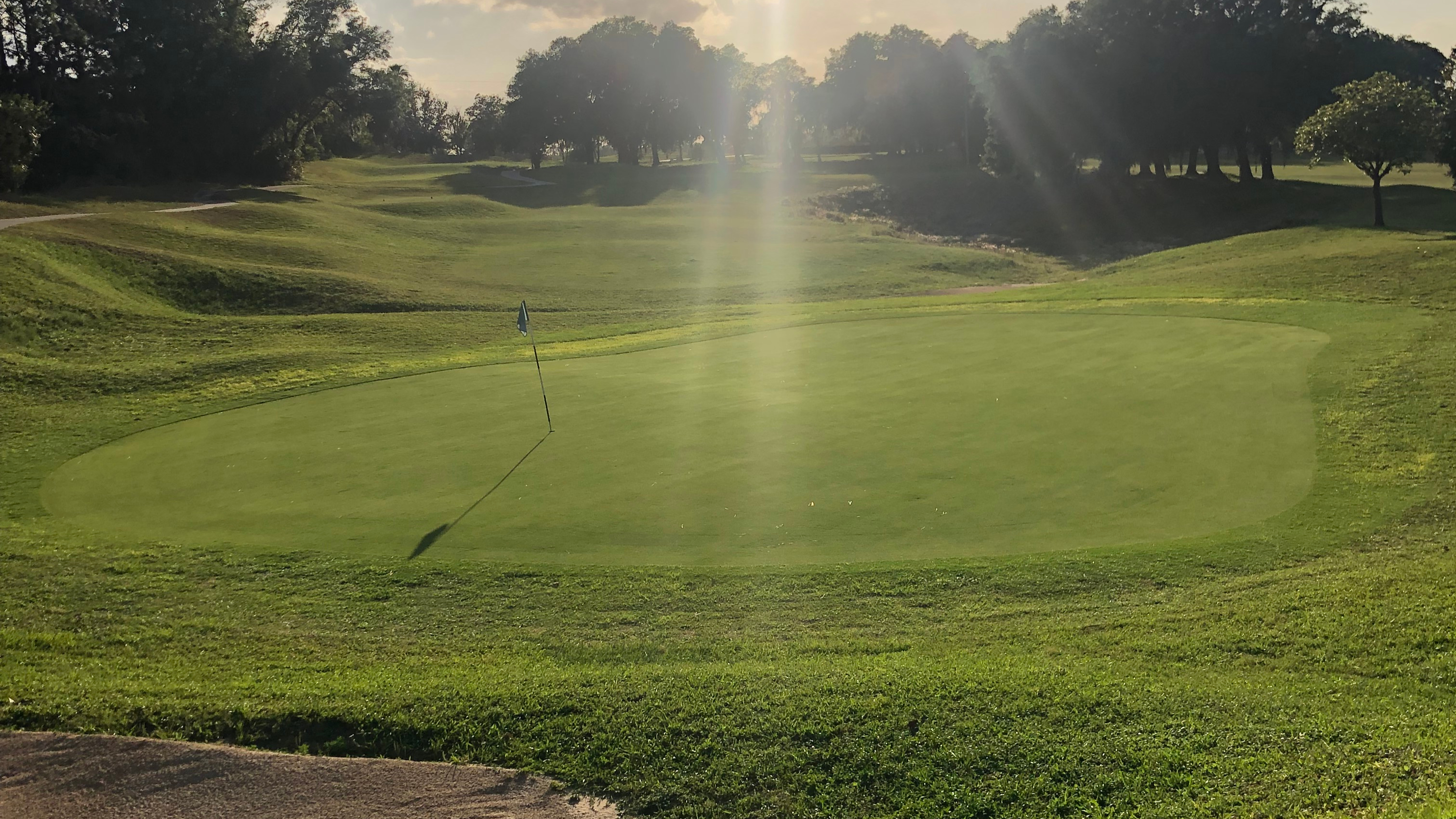 Sunset on golf course